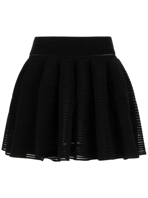 Alaïa knitted mini skirt Black AA9J2249K008A