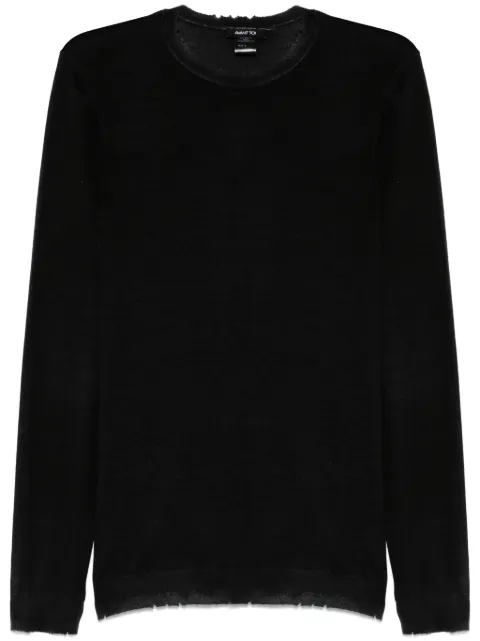Avant Toi faded sweater Black 225SU3205CSFVDH