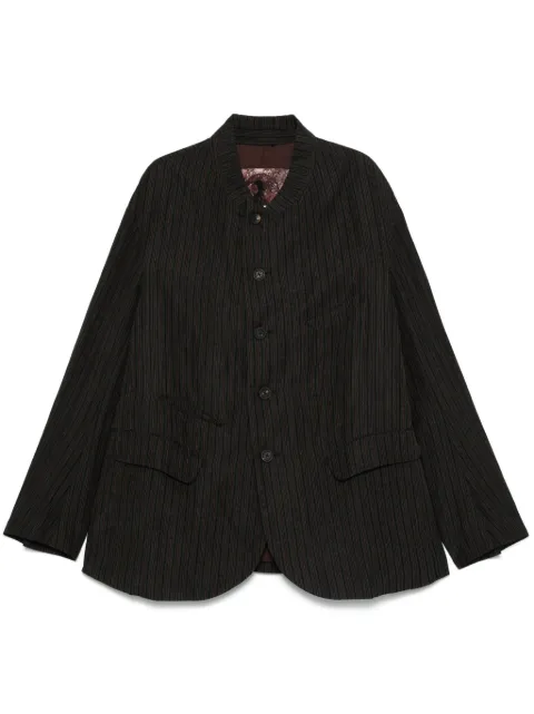 Ziggy Chen striped blazer Grey OM2500904