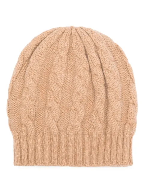Blanca Vita cable-knit beanie hat Brown 178SR