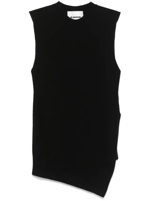 Jil Sander side-slits vest Black J01FB0105J14765