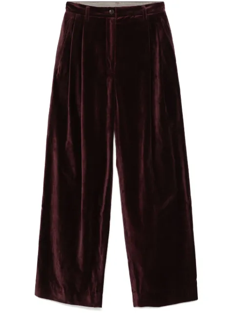 Ziggy Chen velvet trousers Red OW2500501
