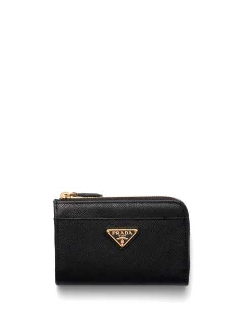 Prada saffiano leather keychain Black 1PP122QHH