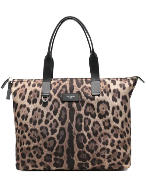 Dolce & Gabbana leopard-print tote bag Brown BM2375A6F30