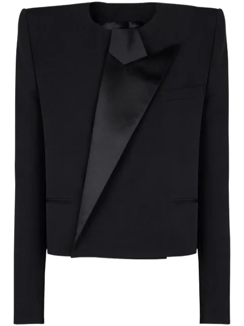 Balmain Asymmetric Spencer jacket Black EH0SC265MD02