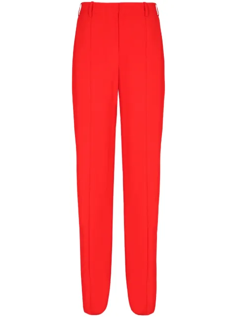 Balmain crepe tailored trousers Red EF0PO160VB00