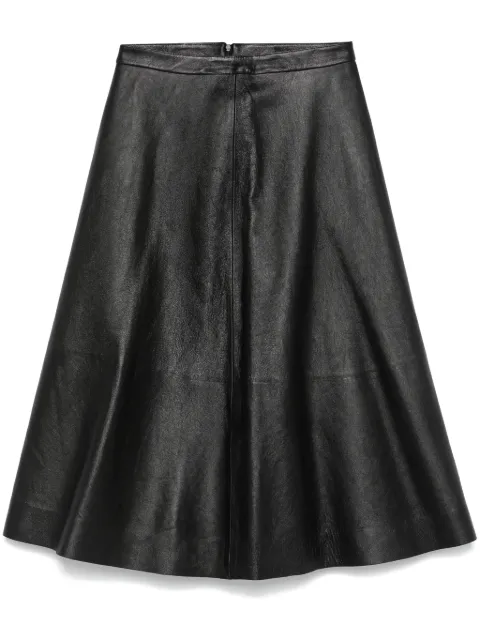 Balenciaga leather midi skirt Black 816648TRS12