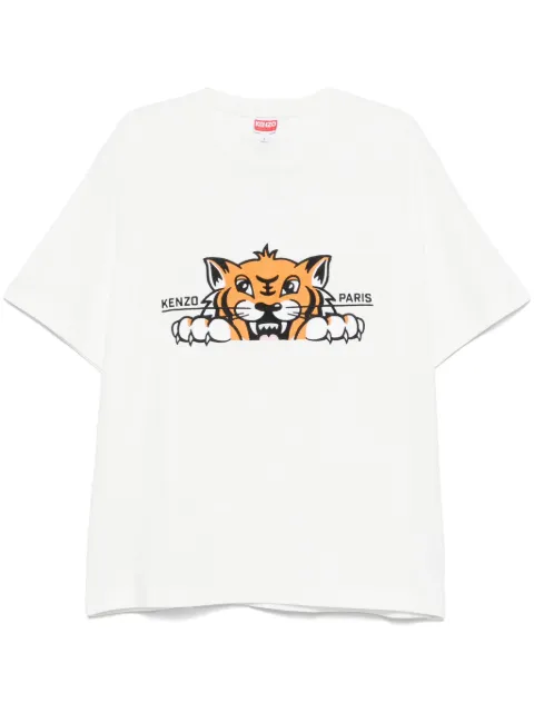 Kenzo Gots Happy Tiger T-shirt White FF55TS5264SI