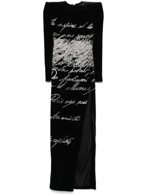 Balmain Love Letter gown Black EF1RR930PC70