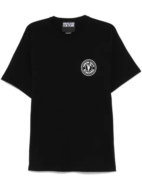 Versace Jeans Couture logo-print T-shirt Black 78GAHE07CJ00E