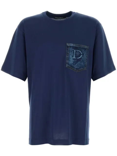 Dolce & Gabbana cotton T-shirt Blue G8PN9ZG7O4J