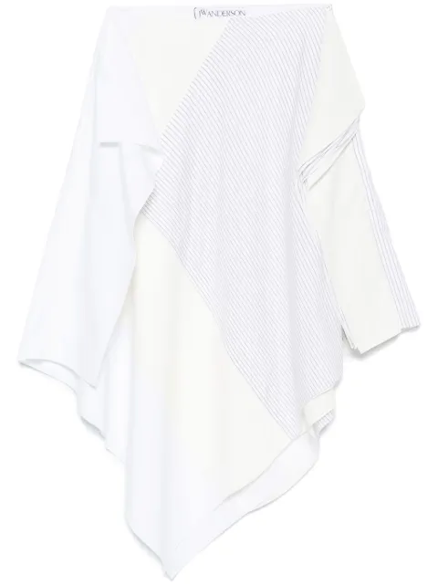 JW Anderson asymmetric midi skirt White SK0186PG1691