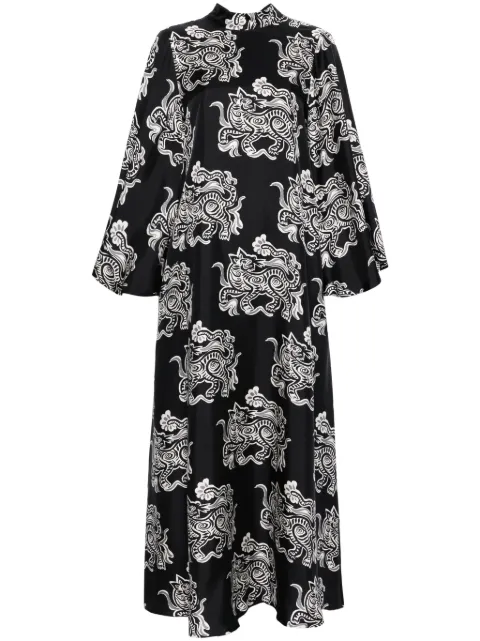 La DoubleJ Magnifico maxi dress Black DRE0212SIL001TIG01