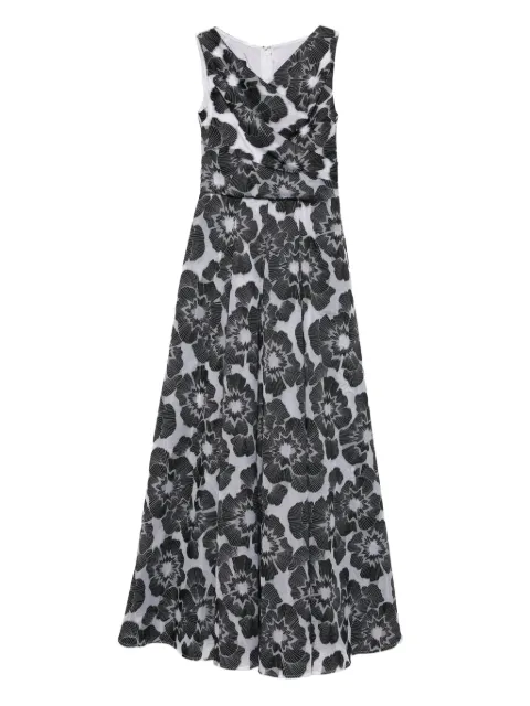 Talbot Runhof floral-print gown Black OL077302OG15