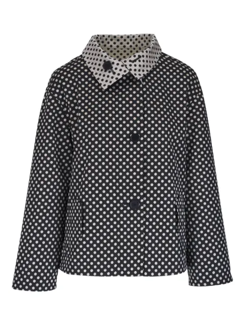 Akris Punto polka-dot button-up reversible jacket Black 65420706028093
