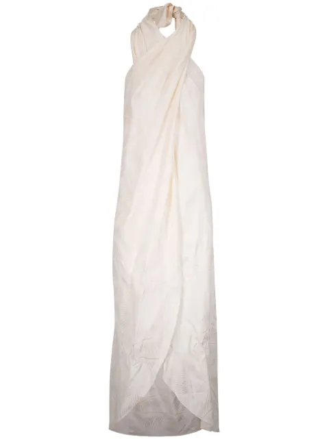 Johanna Ortiz halterneck maxi dress White PT02536ECRU
