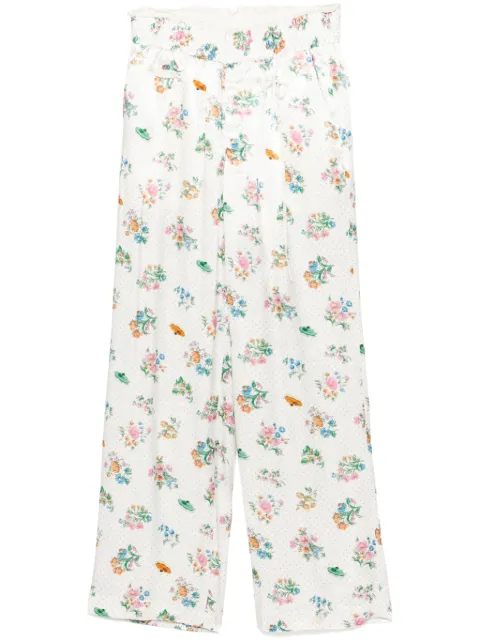 midorikawa elasticated-drawstring trousers White MID24AWPT06