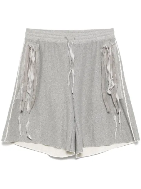 midorikawa fringe detailing short Grey MID22AWCU06