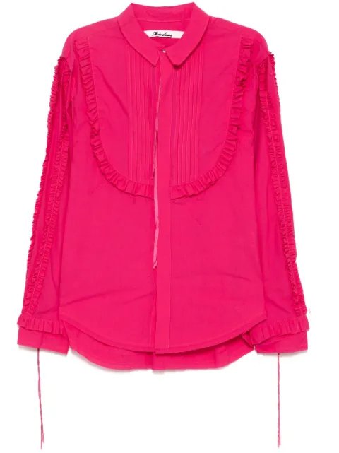 midorikawa raw edge blouse Pink MID23AWSH03PNK