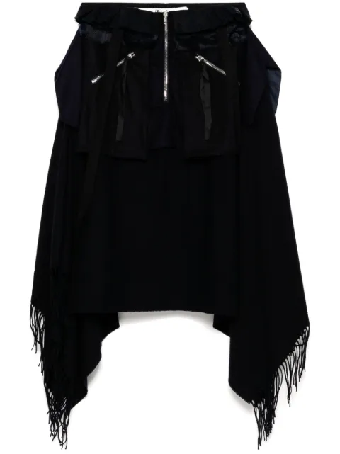 midorikawa panelled skirt Blue MID22AWSK01