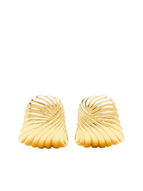 Missoma Ripple stud earrings Gold WRGE9NS