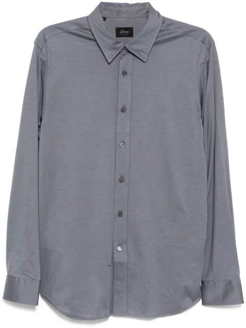 Brioni classic collar shirt Blue UJNQ0LPB6091600