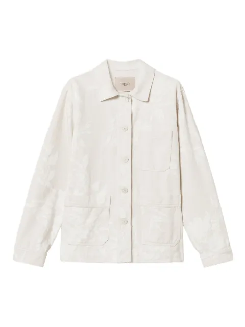 TWINSET floral-jacquard shirt jacket White 251TT2200