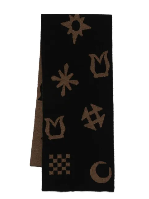 Nanushka jacquard scarf Black NU25RSSC03599