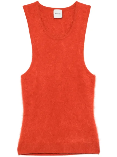 Nanushka brushed-knit tank top Orange NW25RSTP10422