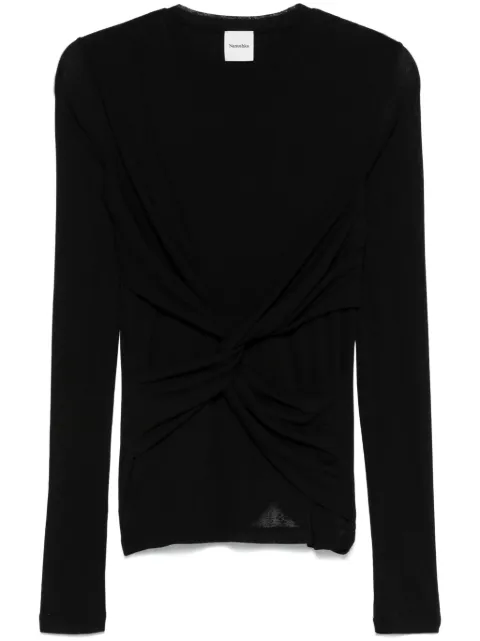 Nanushka twisted top Black NW25RSTP16499