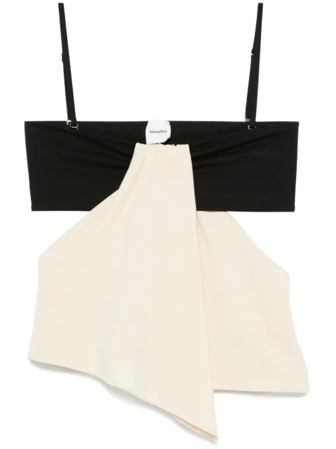 Nanushka draped top Black NW25RSTP04411