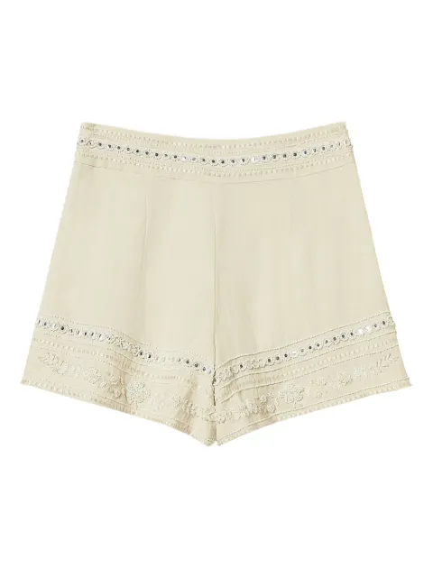 TWINSET embroidered-detail shorts Neutrals 251LM2FEE