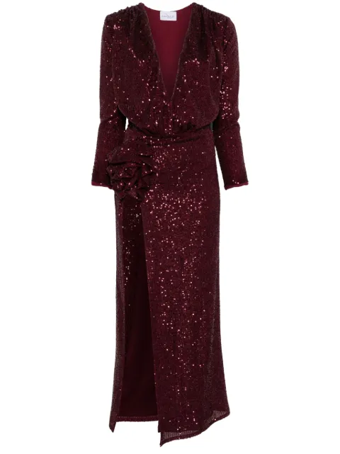Ana Radu sequin-embellished bodysuit and skirt set Red 33538