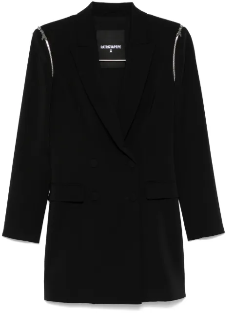 Patrizia Pepe detachable-sleeve mini dress Black 8A1432A6F5