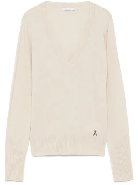 Patrizia Pepe cashmere V-neck sweater Neutrals 8K0286K247