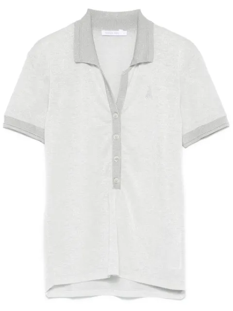 Patrizia Pepe lurex polo shirt Silver 8K0279K128