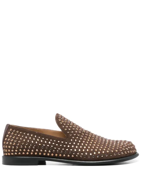 JW Anderson crystal-embellished loafers Brown ANW43051A20091