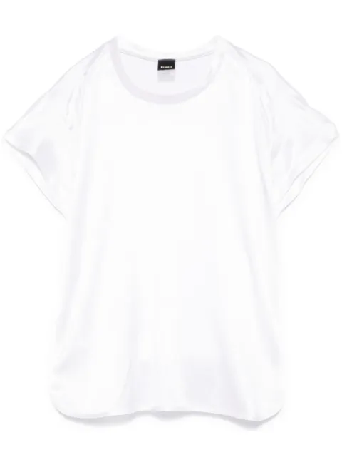 PINKO satin blouse with cap sleeves White 100100A2JR