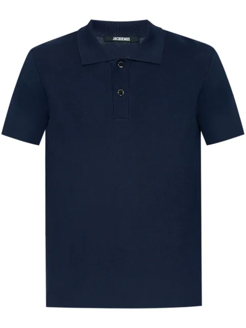 Jacquemus logo-jacquard polo shirt Blue 255KN2962439