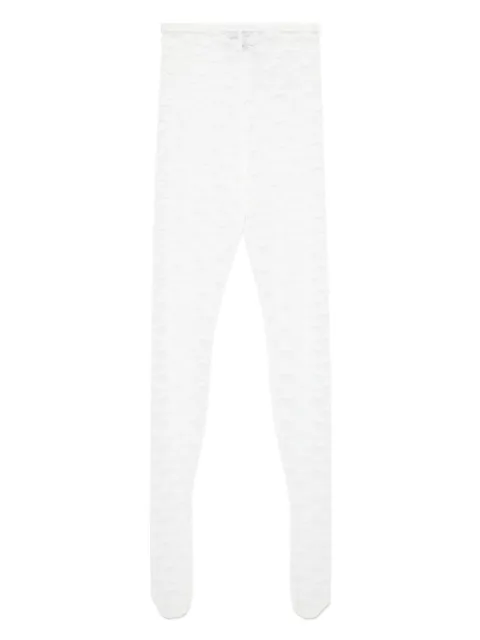 Self-Portrait floral-lace tights White SS25CK025PW