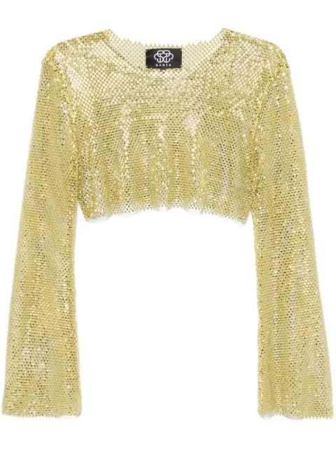 Santa Brands long-sleeves crop top Yellow SBSS24CTFSY