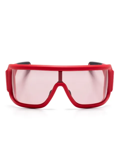 Moncler Eyewear Snowseeker geometric-frame sunglasses Red ME8003