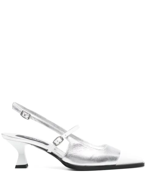 Carel Paris 50mm Cecile pumps Silver 332785