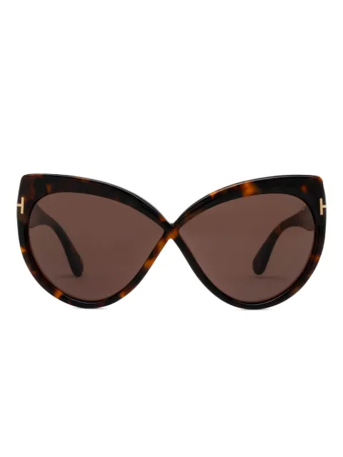 TOM FORD Eyewear tortoiseshell cat-eye frame sunglasses Brown FT1196