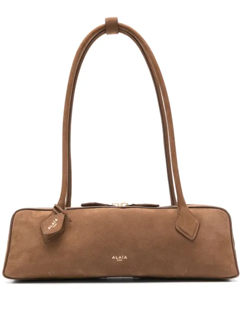 Alaïa medium Le Teckel suede bag Brown AA1S06033CA214