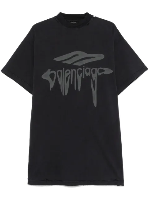 Balenciaga 3B Liquified Oversize t-shirt Black 787349TRVS8