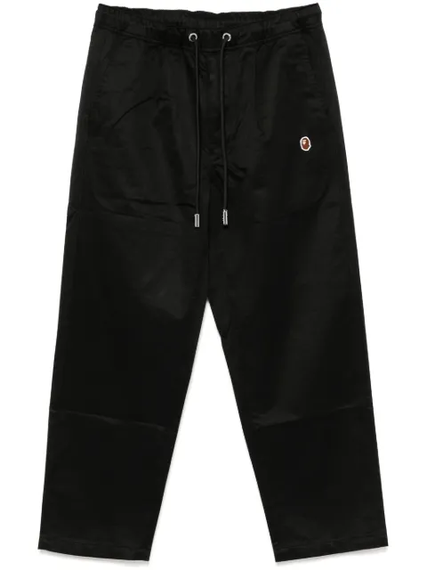 A BATHING APE® ape-head one-point trousers Black 001PTK701301M