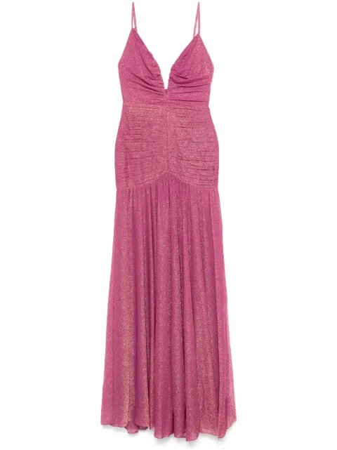 PatBO metallic plunge maxi dress Purple VEL30749US