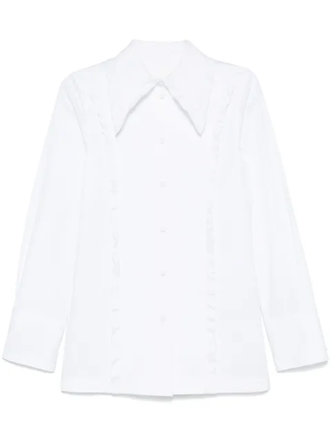 Jil Sander ruffle-trim shirt White J03DL0174J45002