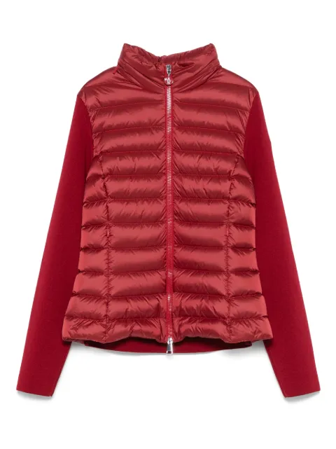 Moncler padded-front knit jacket Red L10939B00030M1122